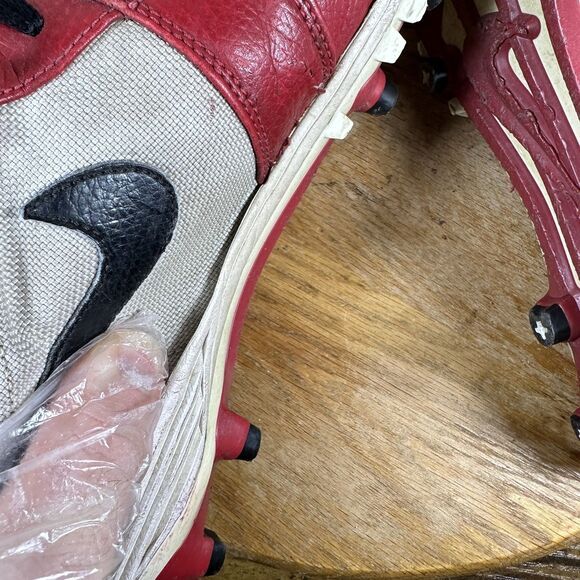 Air Jordan 1 TD Baseball Cleats Mens 10.5 Red White Black Chicago AR5604-106 - Picture 9 of 10